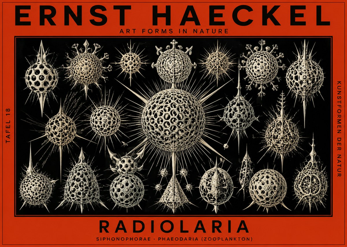 Ernst Haeckel Radiolaria No2 - Poszter