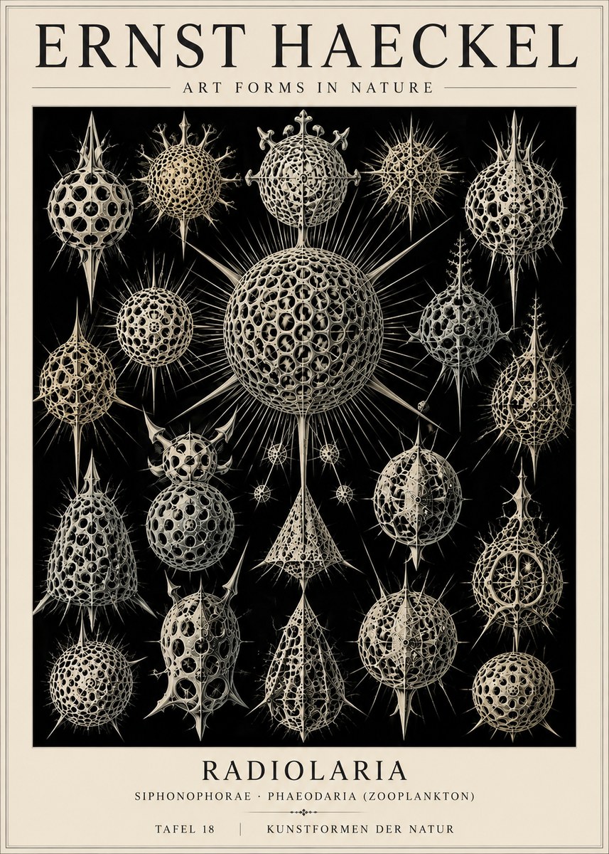 Ernst Haeckel Radiolaria No4 - Poszter