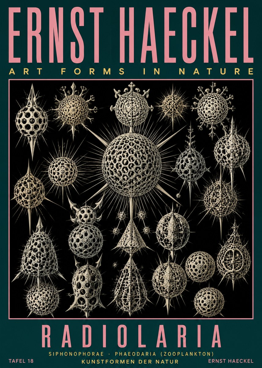 Ernst Haeckel Radiolaria No5 - Poszter