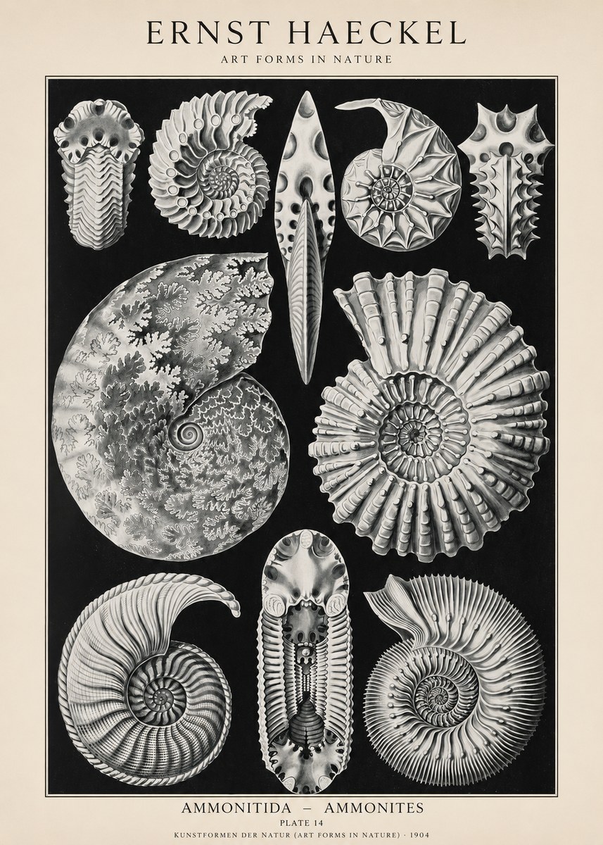 Ernst Haeckel Ammonitida - Ammonites No1 - Poszter