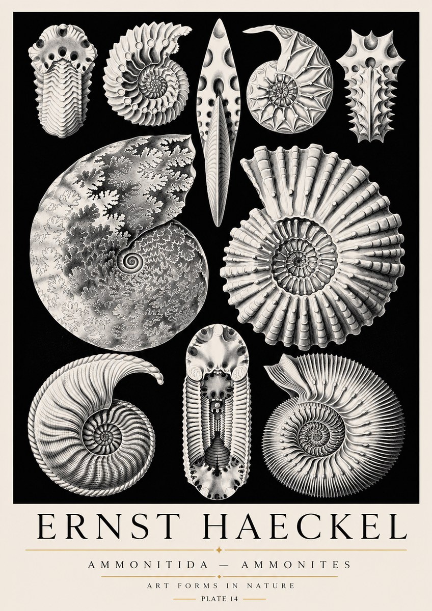 Ernst Haeckel Ammonitida - Ammonites No3 - Poszter