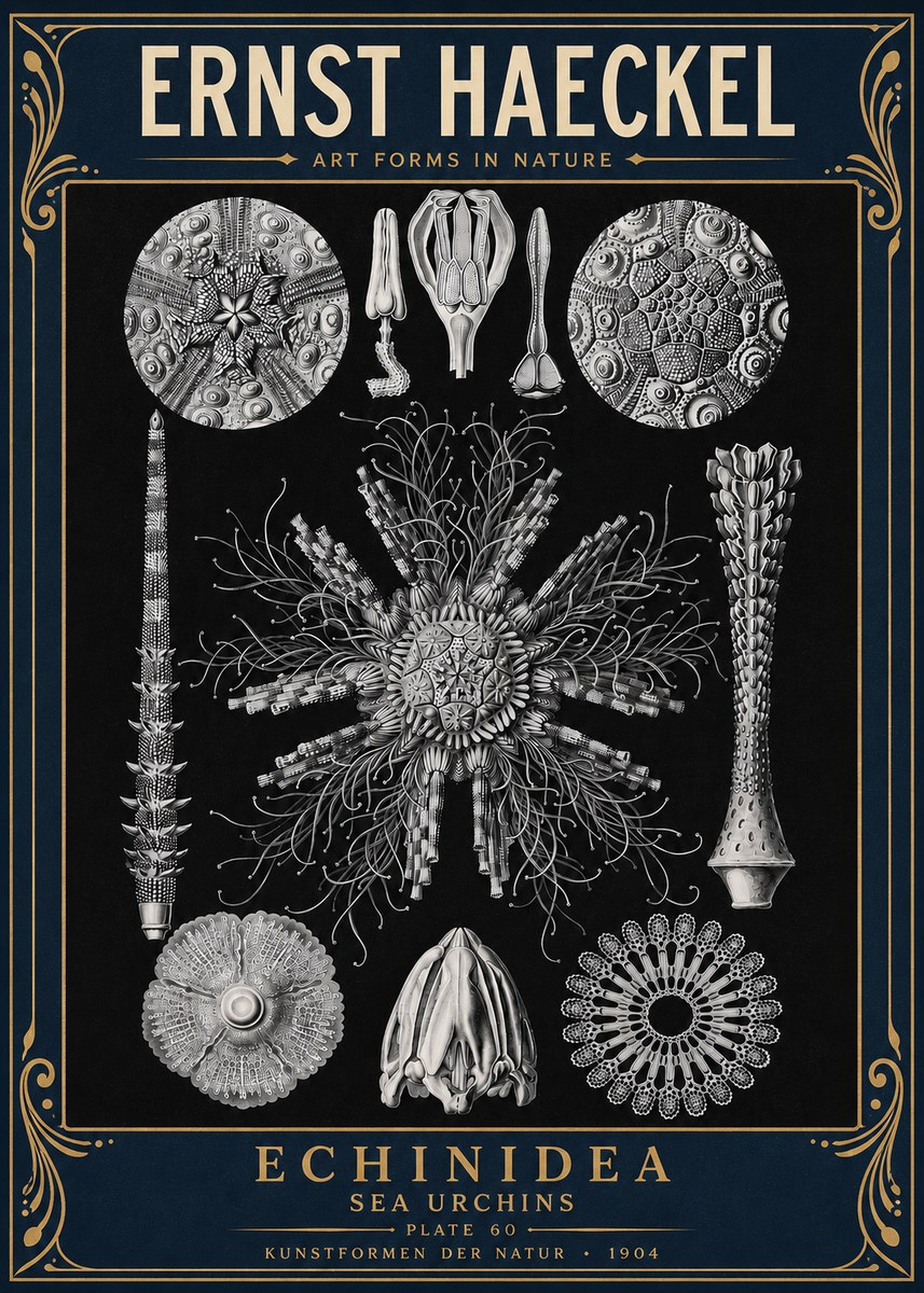 Ernst Haeckel Echinidea Sea Urchins No4 - Poszter