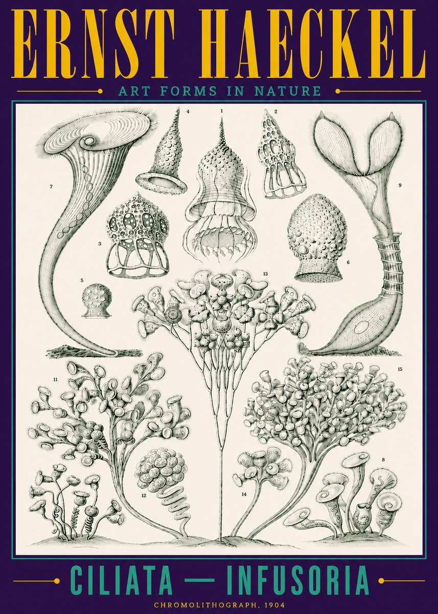 Ernst Haeckel Ciliata - Infusoria - Plate 3 No4 - Poszter