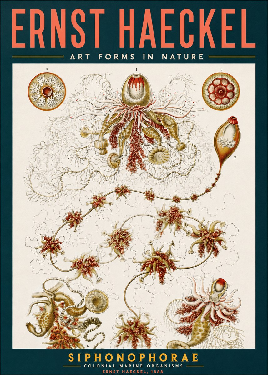 Ernst Haeckel Siphonophorae No2 - Poszter