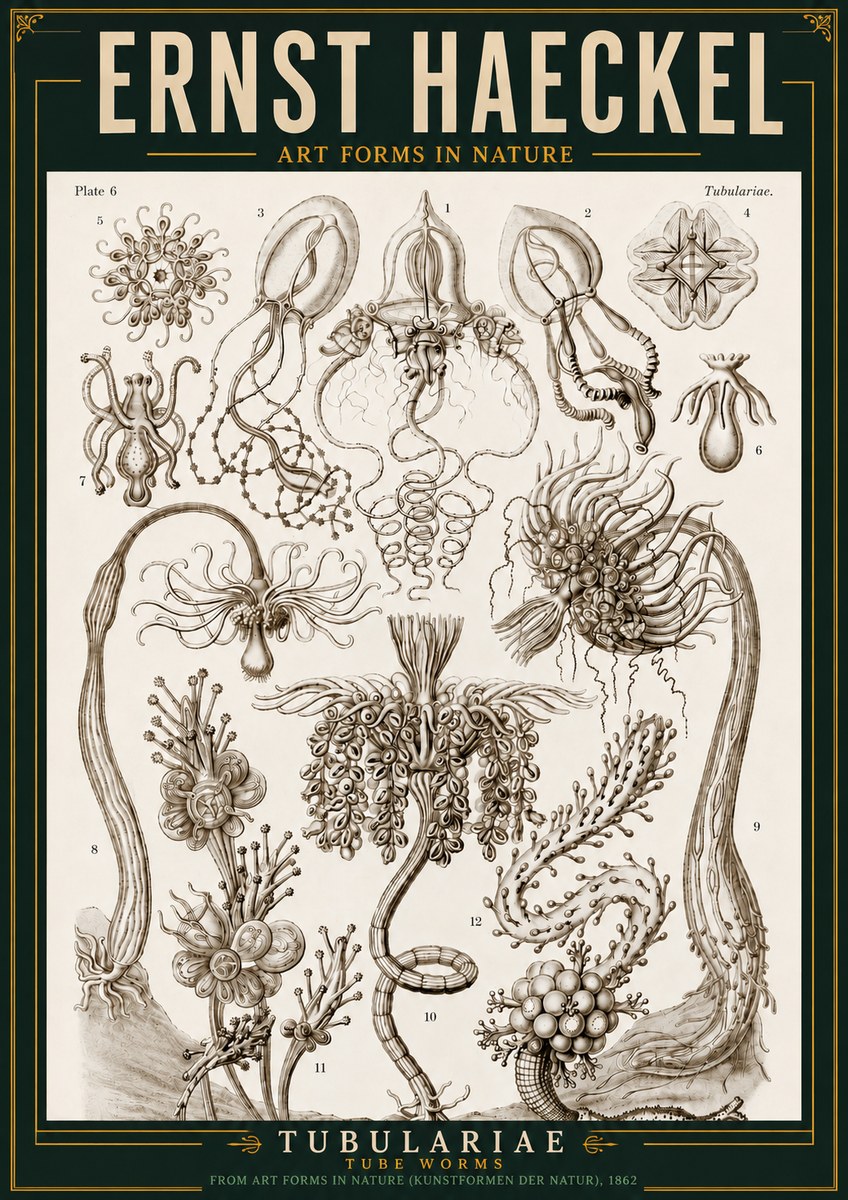 Ernst Haeckel Tubulariae No3 - Poszter
