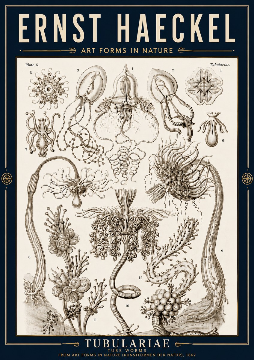 Ernst Haeckel Tubulariae No4 - Poszter