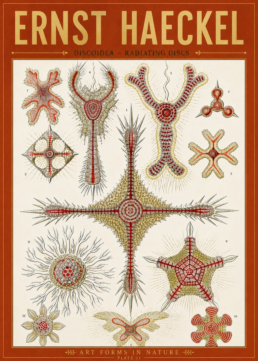 Ernst Haeckel Discoidea – Radiating Discs No5 - Poszter