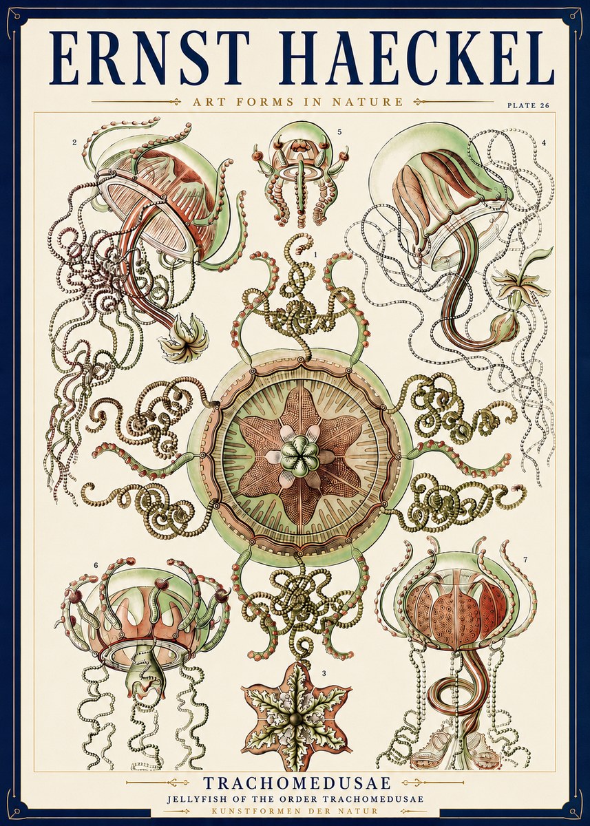 Ernst Haeckel Trachomedusae No3 - Poszter