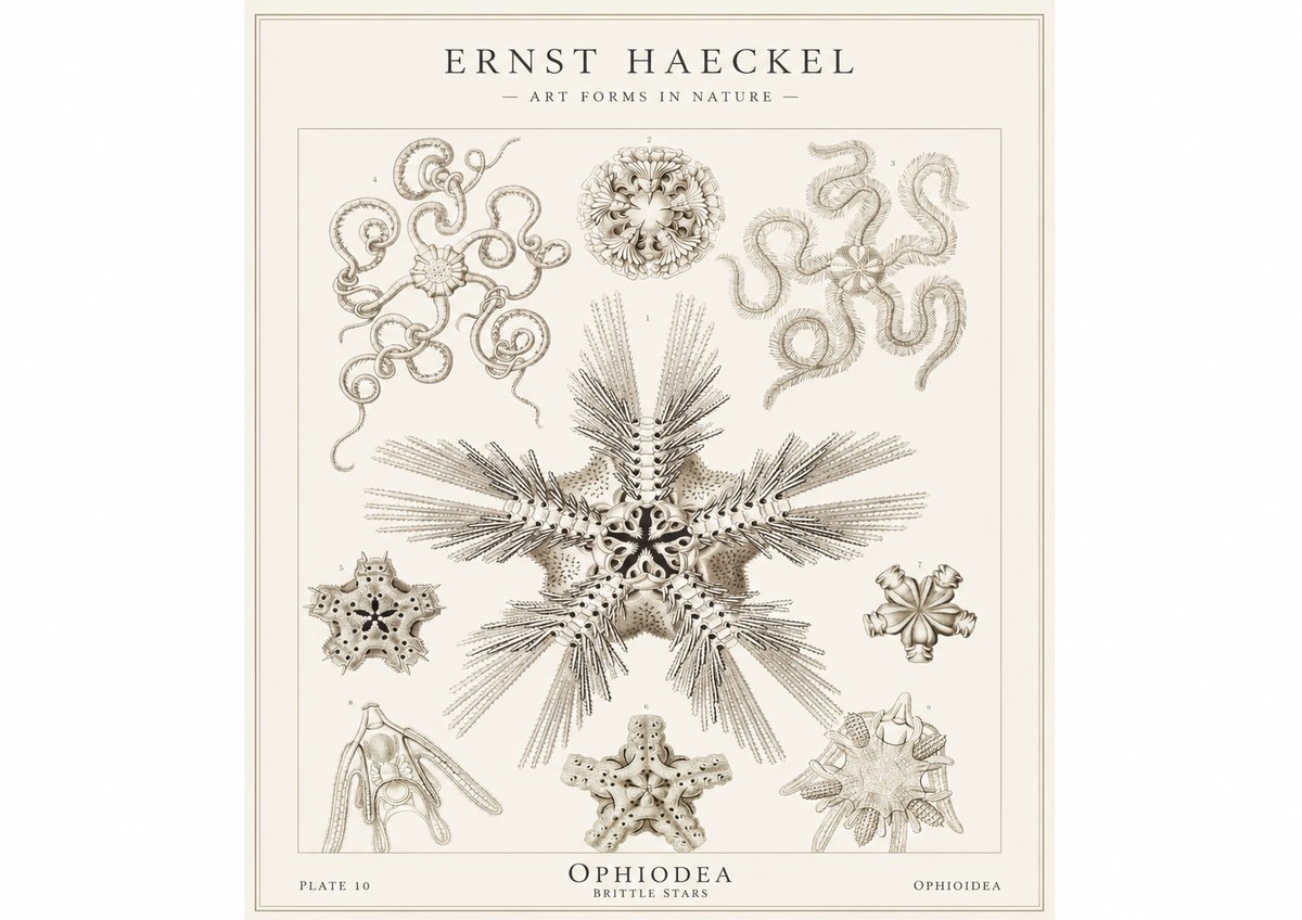 Ernst Haeckel Ophiodea - Brittle Stars I No1 - Poszter