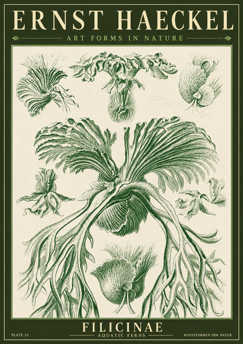 Ernst Haeckel Filicinae No4 - Poszter