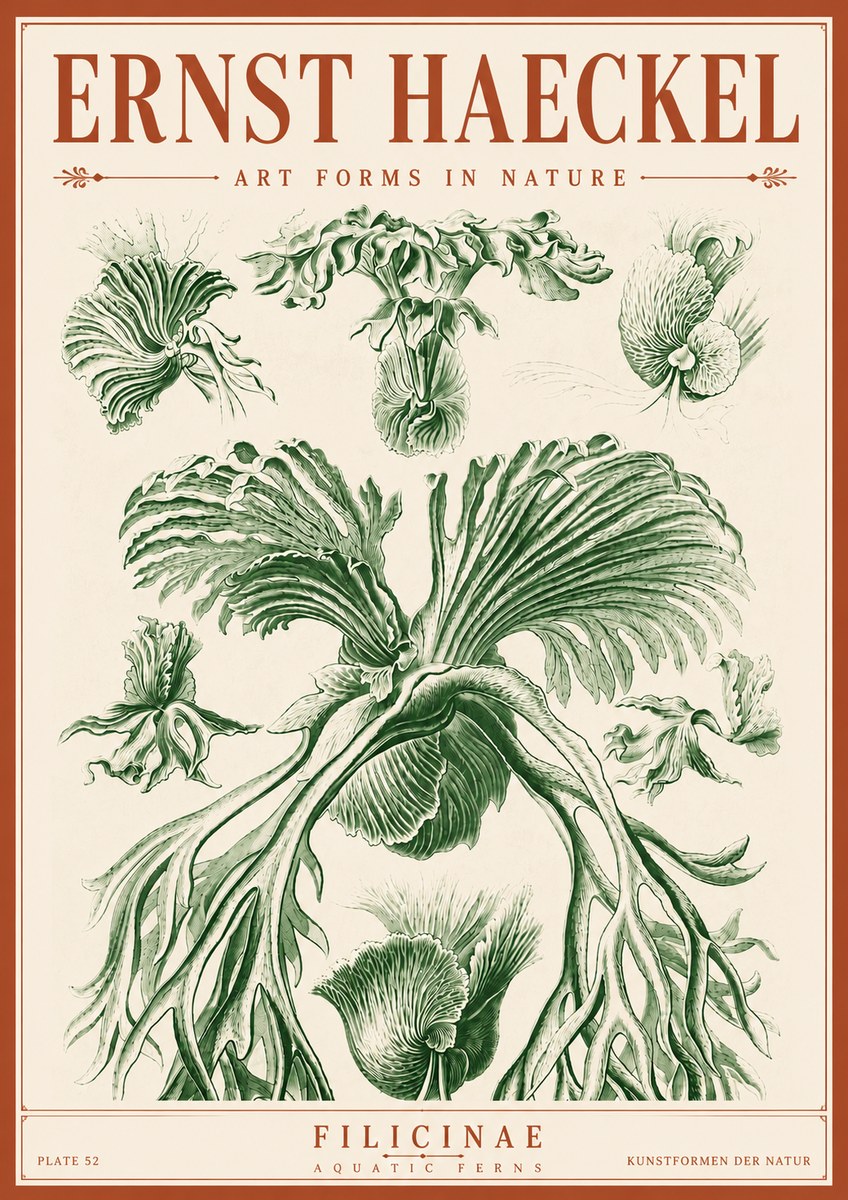 Ernst Haeckel Filicinae No6 - Poszter
