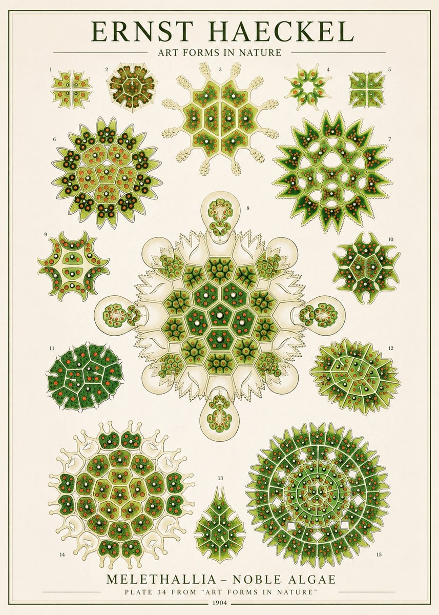 Ernst Haeckel Melethallia - Noble Algae No1 - Poszter