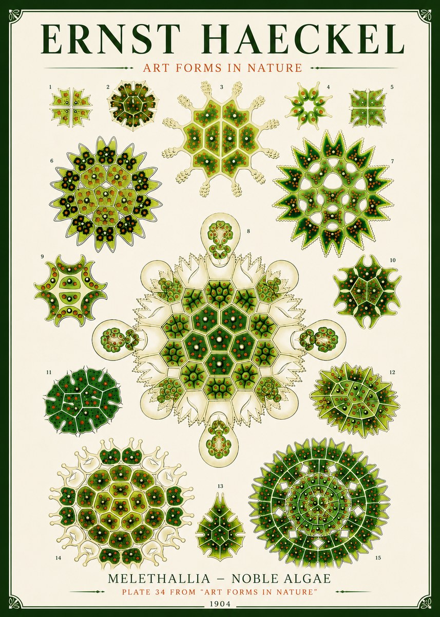 Ernst Haeckel Melethallia - Noble Algae No6 - Poszter