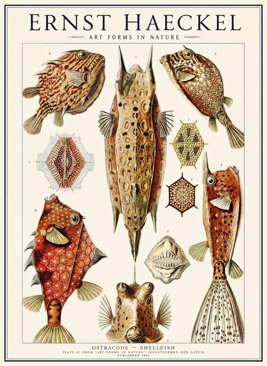 Ernst Haeckel Ostracodes Crustacea No3 - Poszter