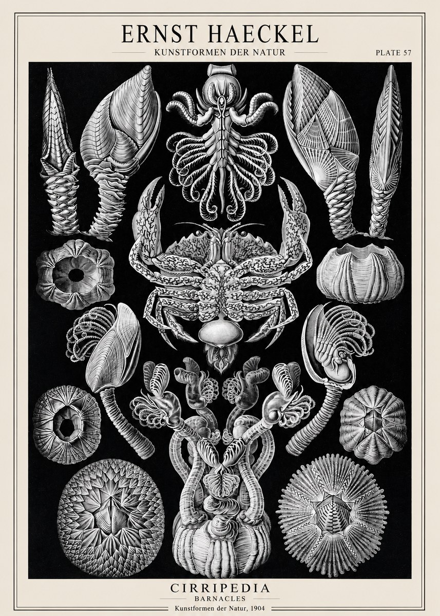 Ernst Haeckel Cirripedia Barnacles No1 - Poszter