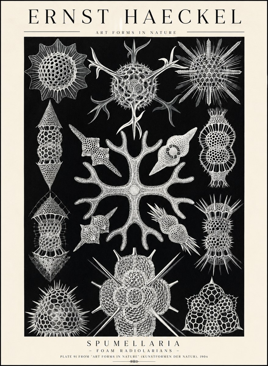 Ernst Haeckel Spumellaria No1 - Poszter