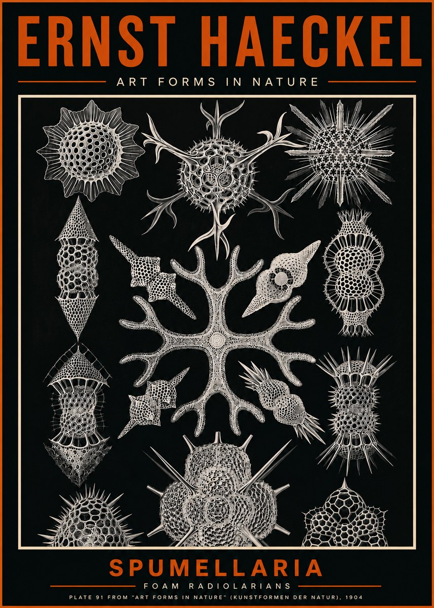 Ernst Haeckel Spumellaria No3 - Poszter