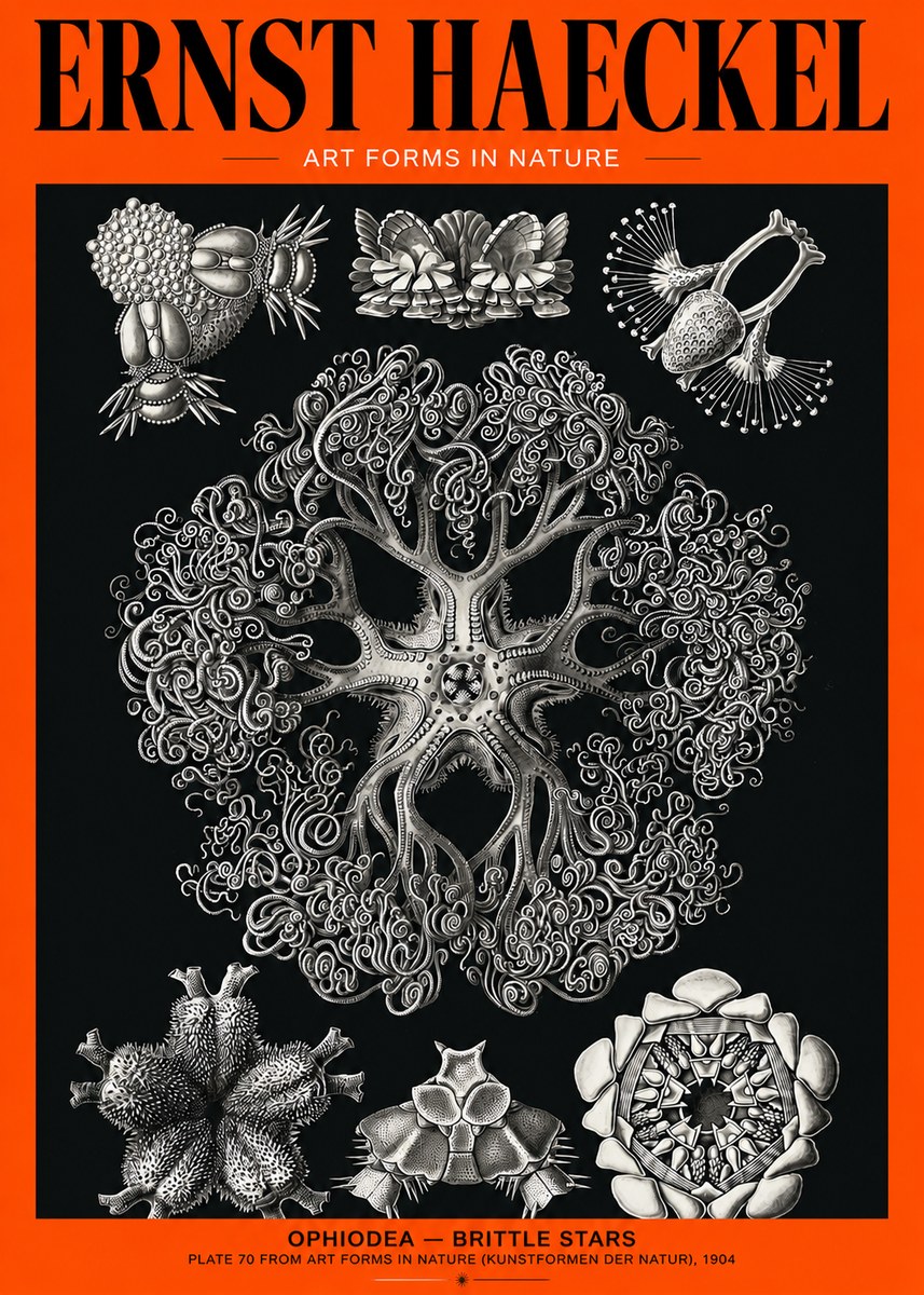 Ernst Haeckel Ophiodea - Brittle Stars II No2 - Poszter