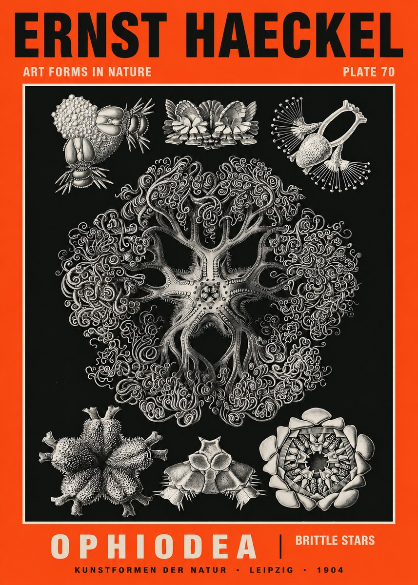 Ernst Haeckel Ophiodea - Brittle Stars II No5 - Poszter