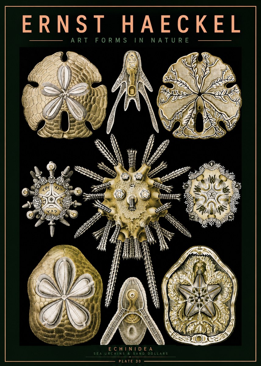 Ernst Haeckel Echinidea — Sea Urchins No5 - Poszter