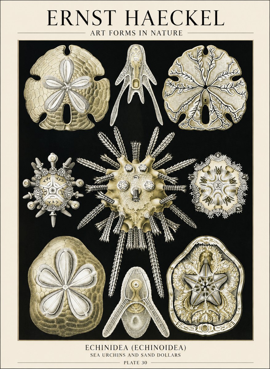 Ernst Haeckel Echinidea — Sea Urchins No6 - Poszter