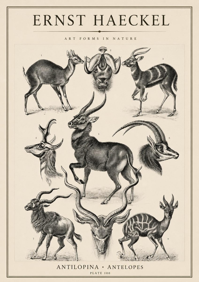 Ernst Haeckel Antelopes No4 - Poszter