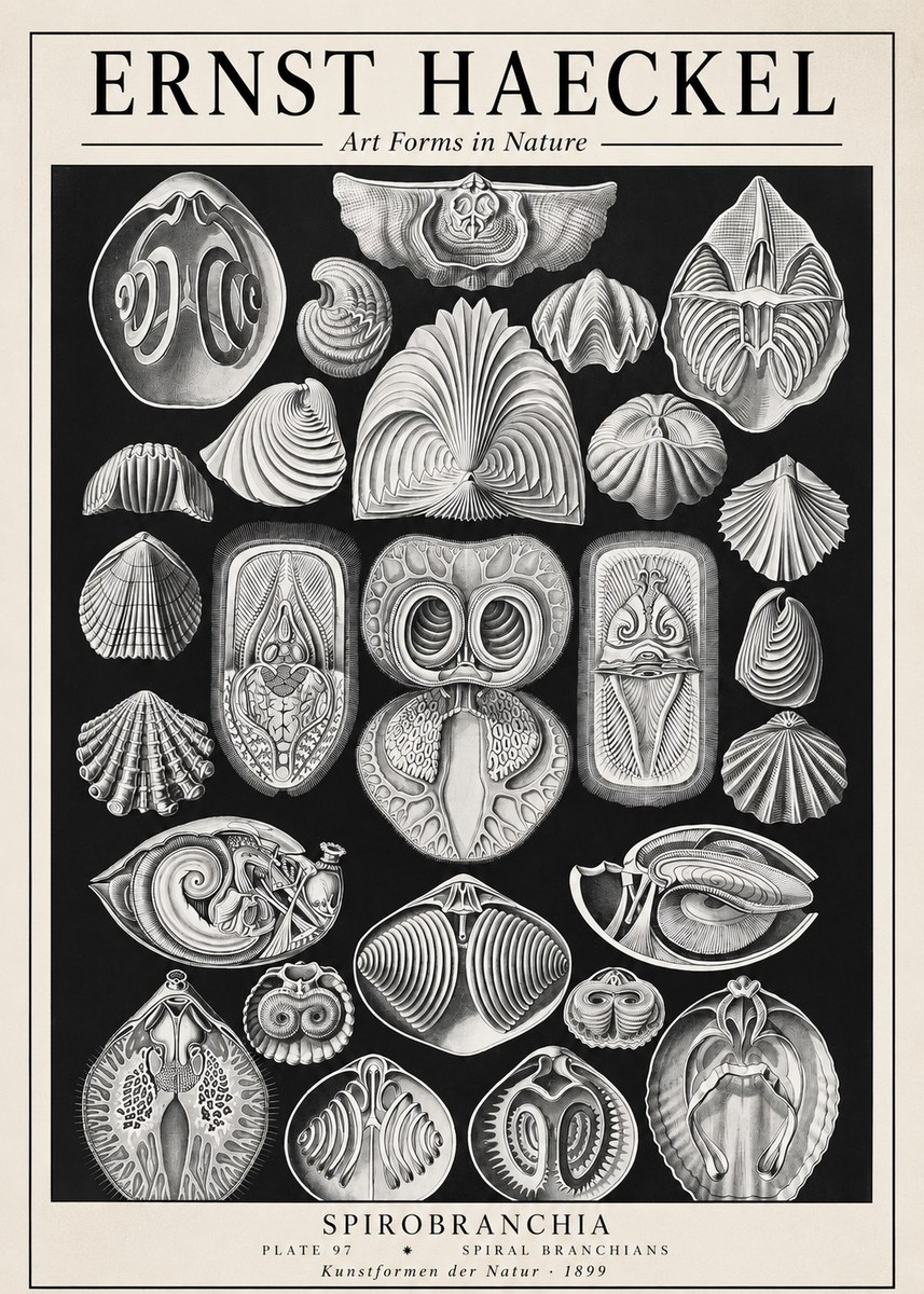 Ernst Haeckel Spirobranchia No1 - Poszter