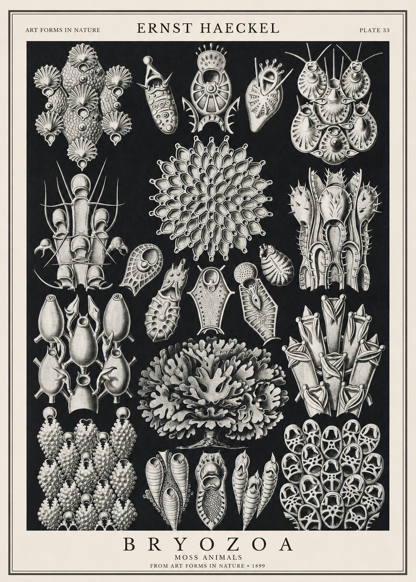 Ernst Haeckel Bryozoa No1 - Poszter
