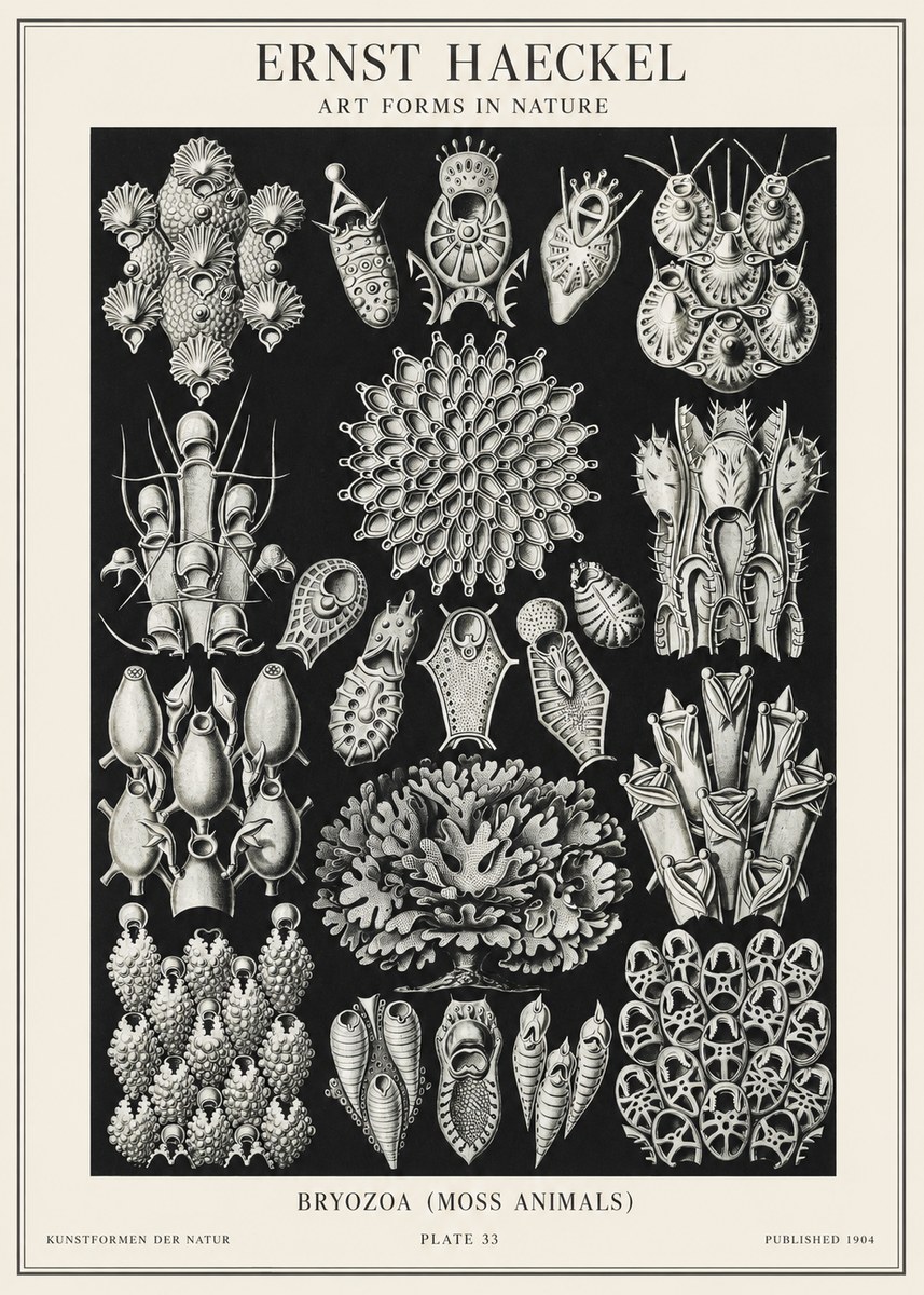 Ernst Haeckel Bryozoa No2 - Poszter