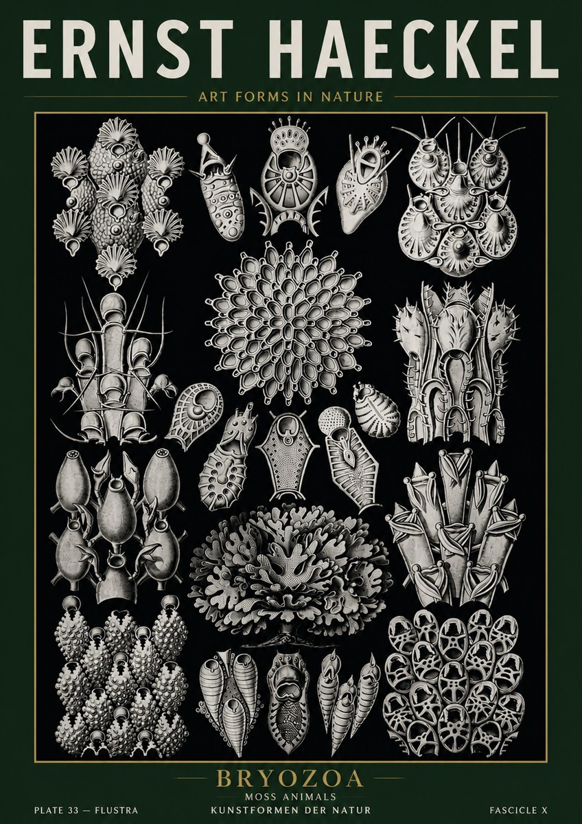Ernst Haeckel Bryozoa No5 - Poszter