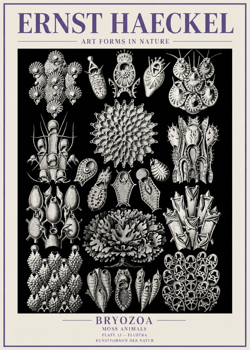 Ernst Haeckel Bryozoa No6 - Poszter