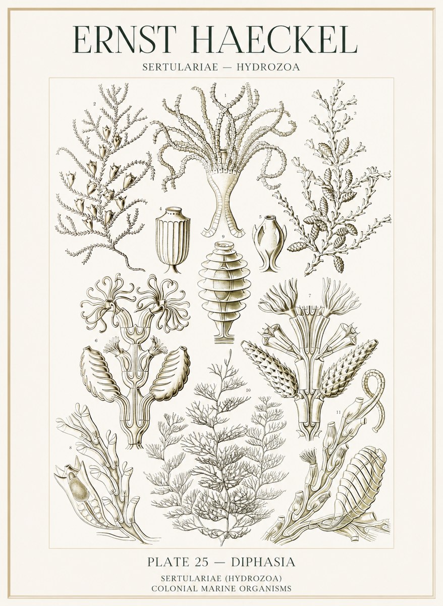 Ernst Haeckel Sertulariidae No2 - Poszter
