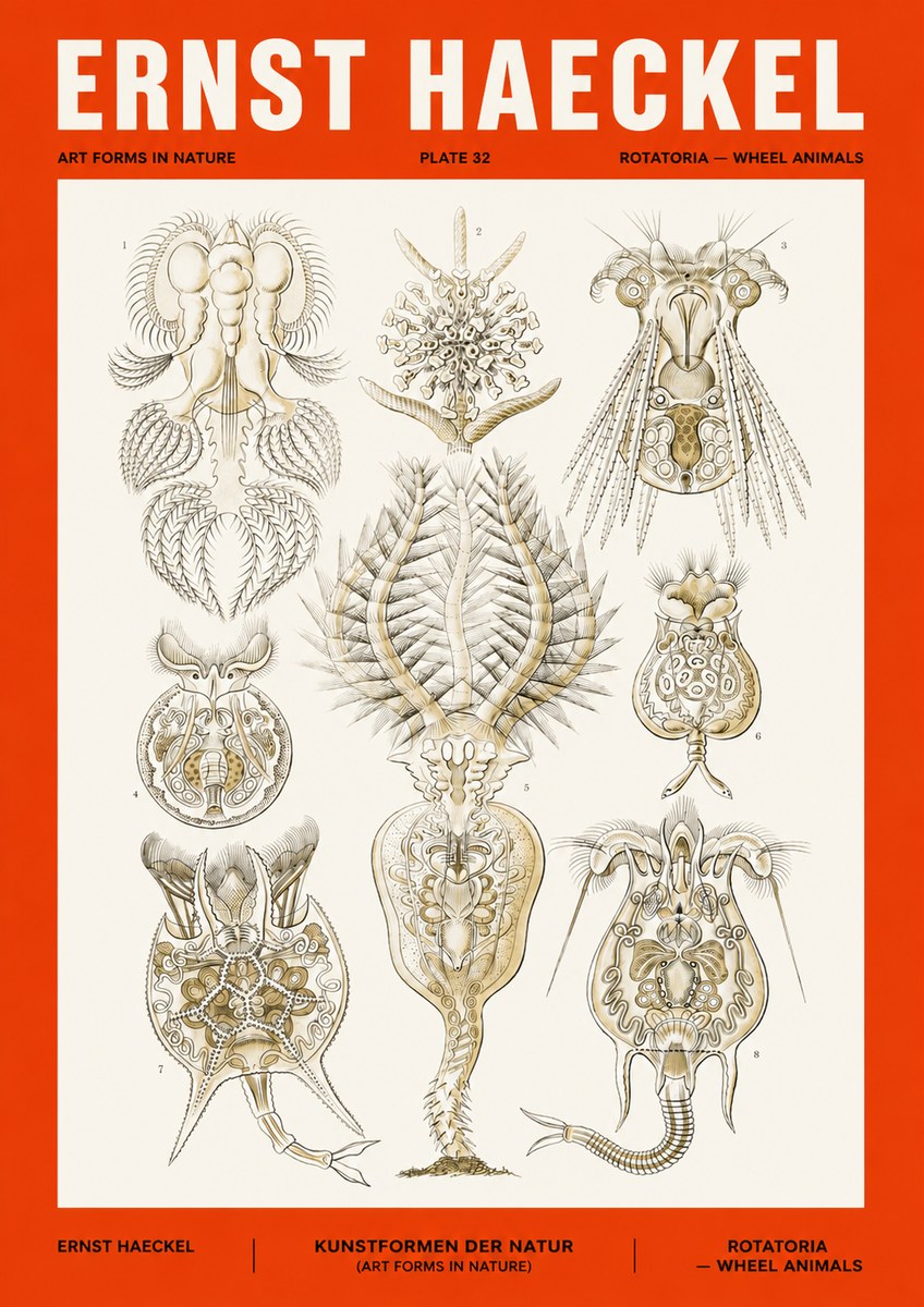 Ernst Haeckel Rotatoria - Wheel Animals No4 - Poszter