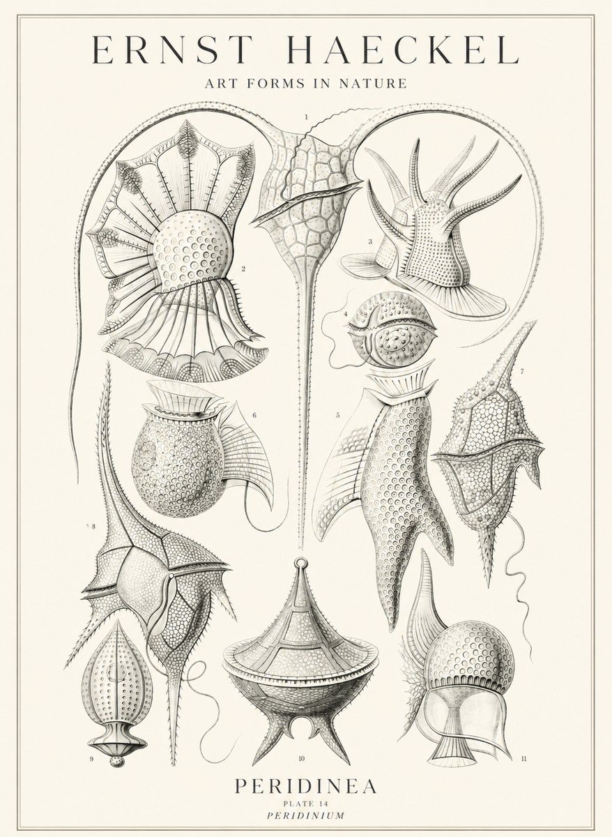 Ernst Haeckel Peridinea No3 - Poszter