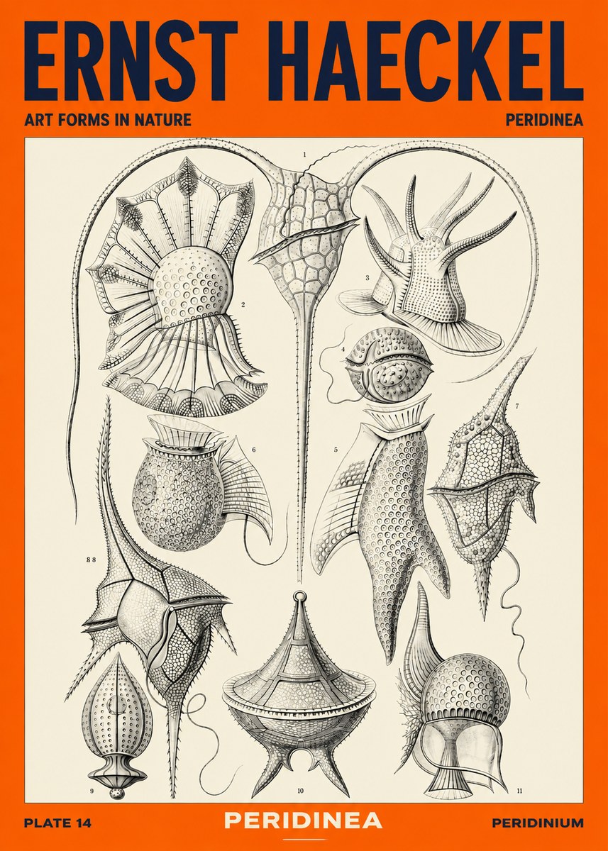 Ernst Haeckel Peridinea No4 - Poszter