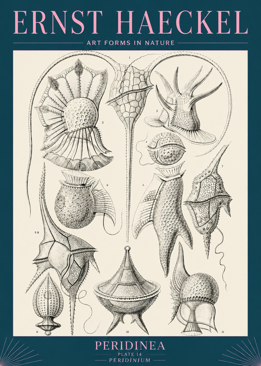 Ernst Haeckel Peridinea No5 - Poszter