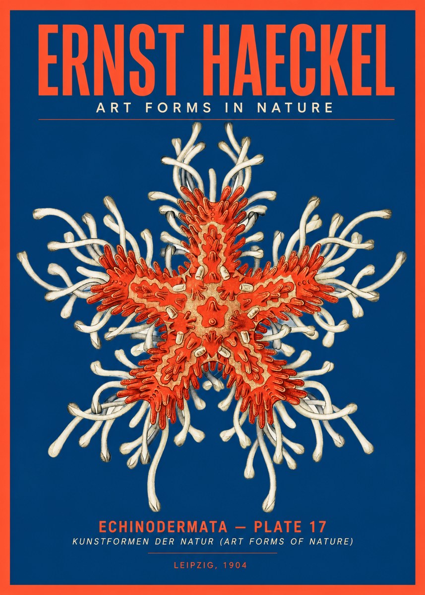 Ernst Haeckel Asteroidea Echinodermata Plate 28 No5 - Poszter