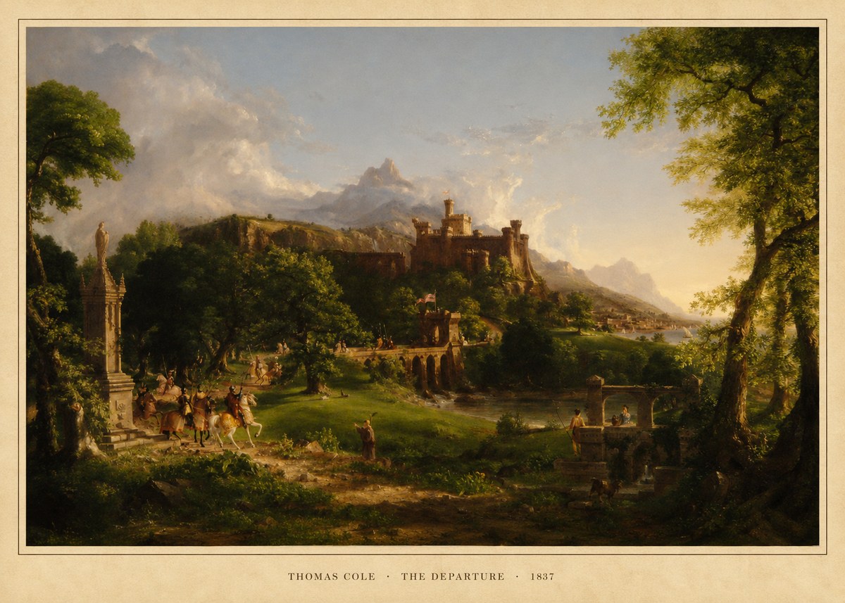 Thomas Cole The Departure I No6 - Poszter