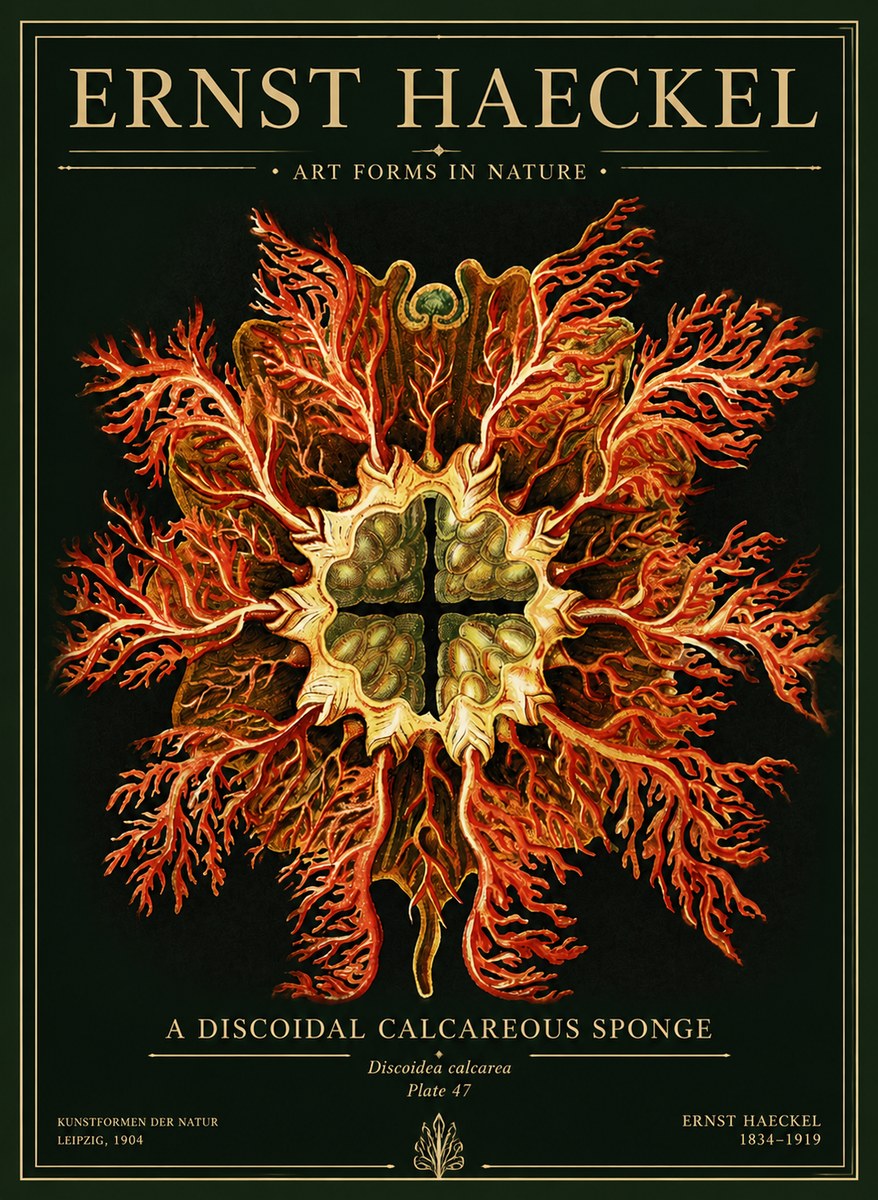 Ernst Haeckel Marine Organism No5 - Poszter