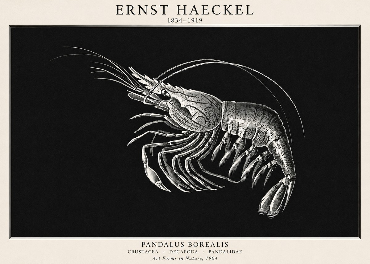 Ernst Haeckel Pandalus Borealis No1 - Poszter