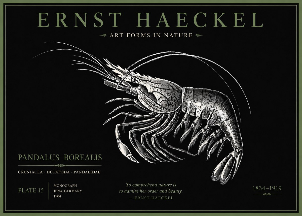 Ernst Haeckel Pandalus Borealis No5 - Poszter