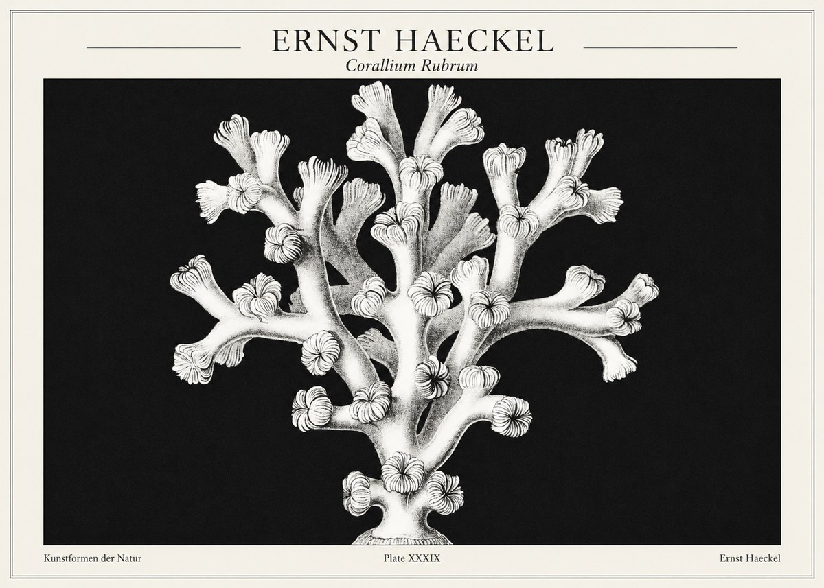 Ernst Haeckel Corallium Rubrum I No1 - Poszter