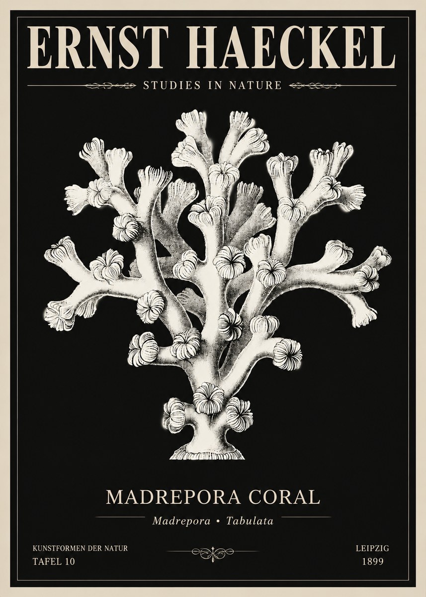 Ernst Haeckel Corallium Rubrum I No6 - Poszter