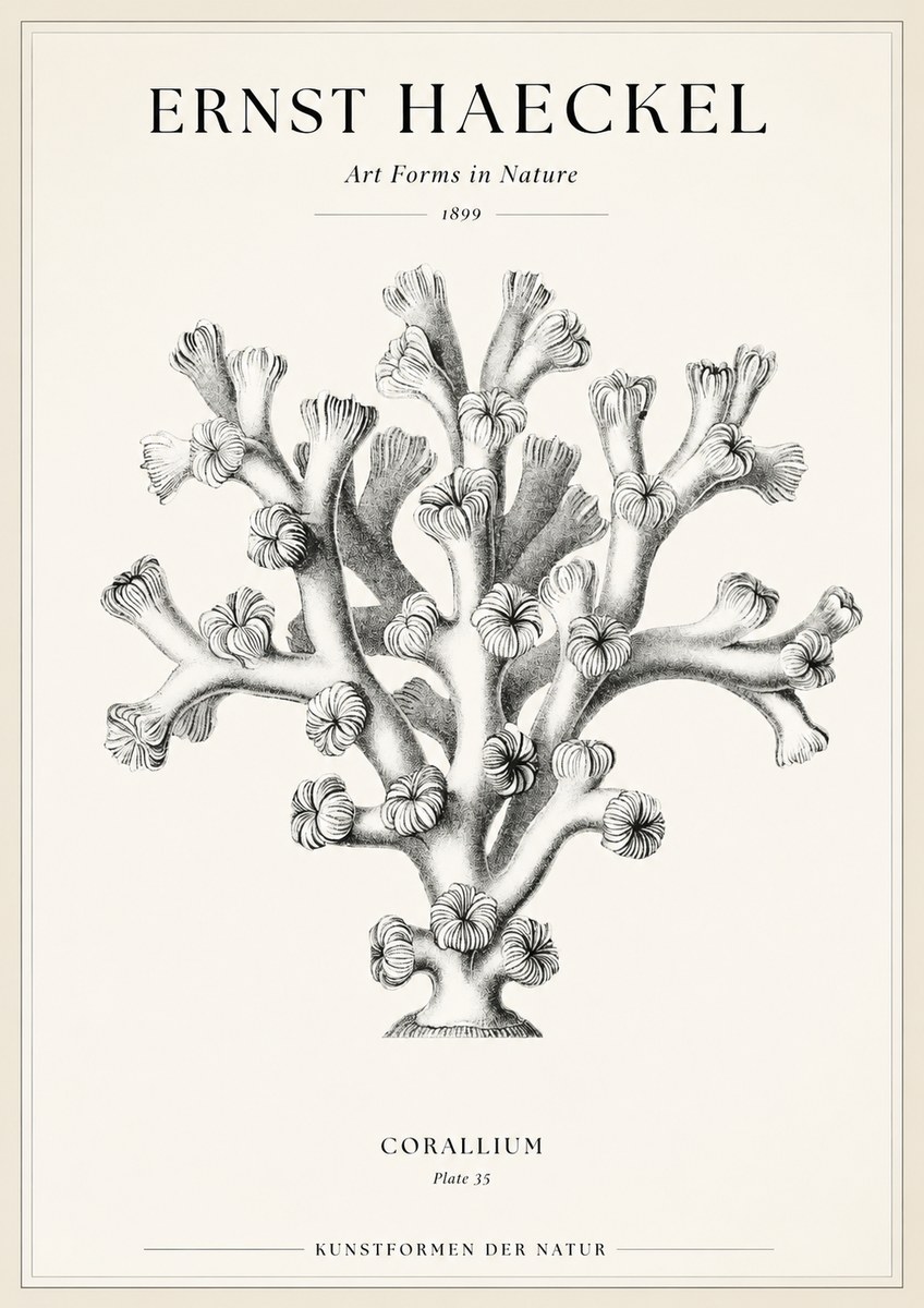 Ernst Haeckel Corallium Rubrum II No2 - Poszter
