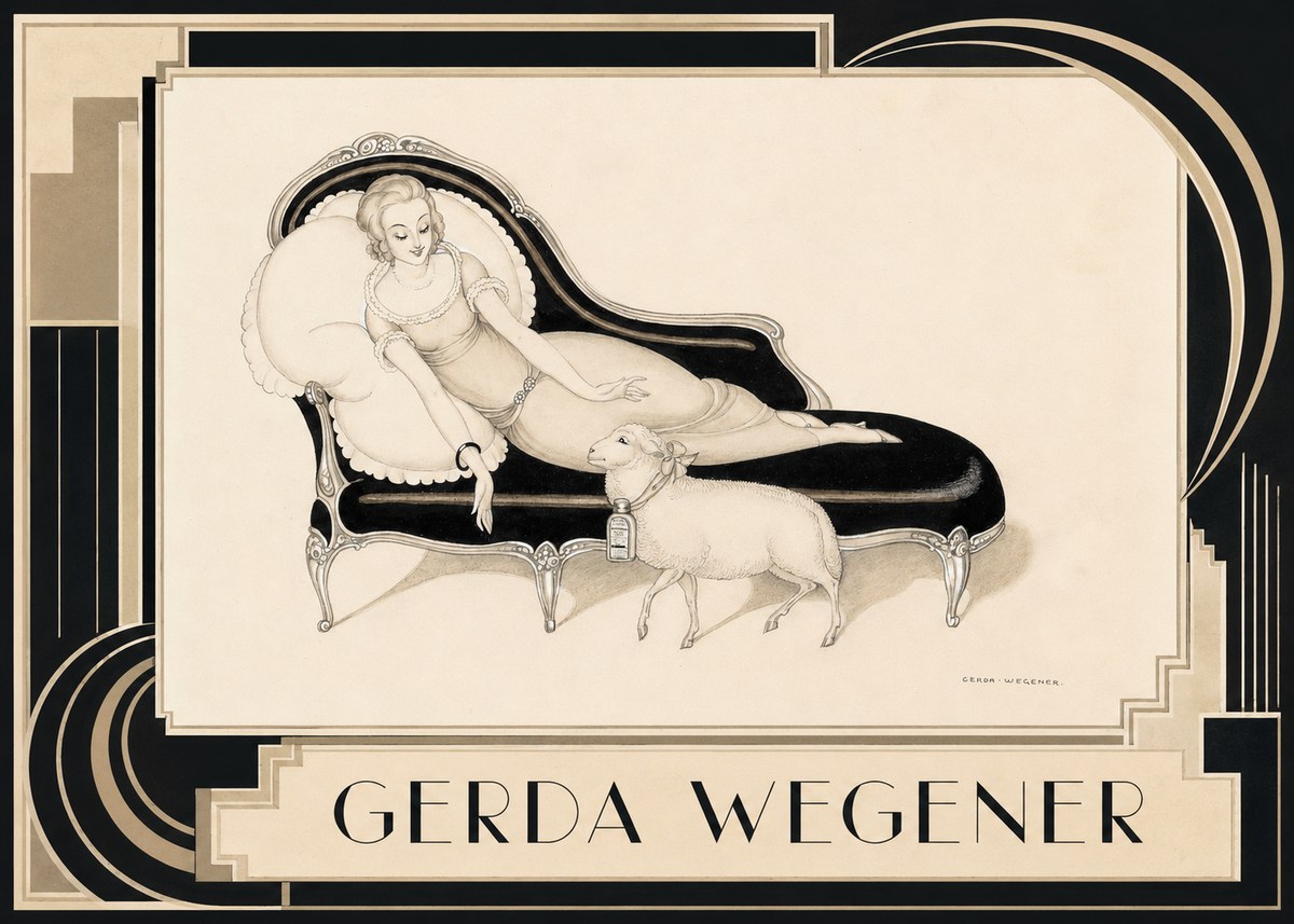 Gerda Wegener Lady with Lamb No5 - Poszter