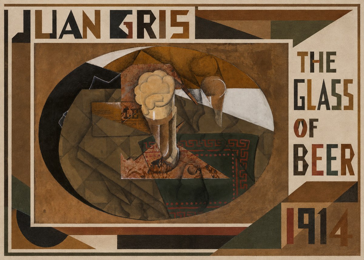 Juan Gris The Glass of Beer No1 - Poszter