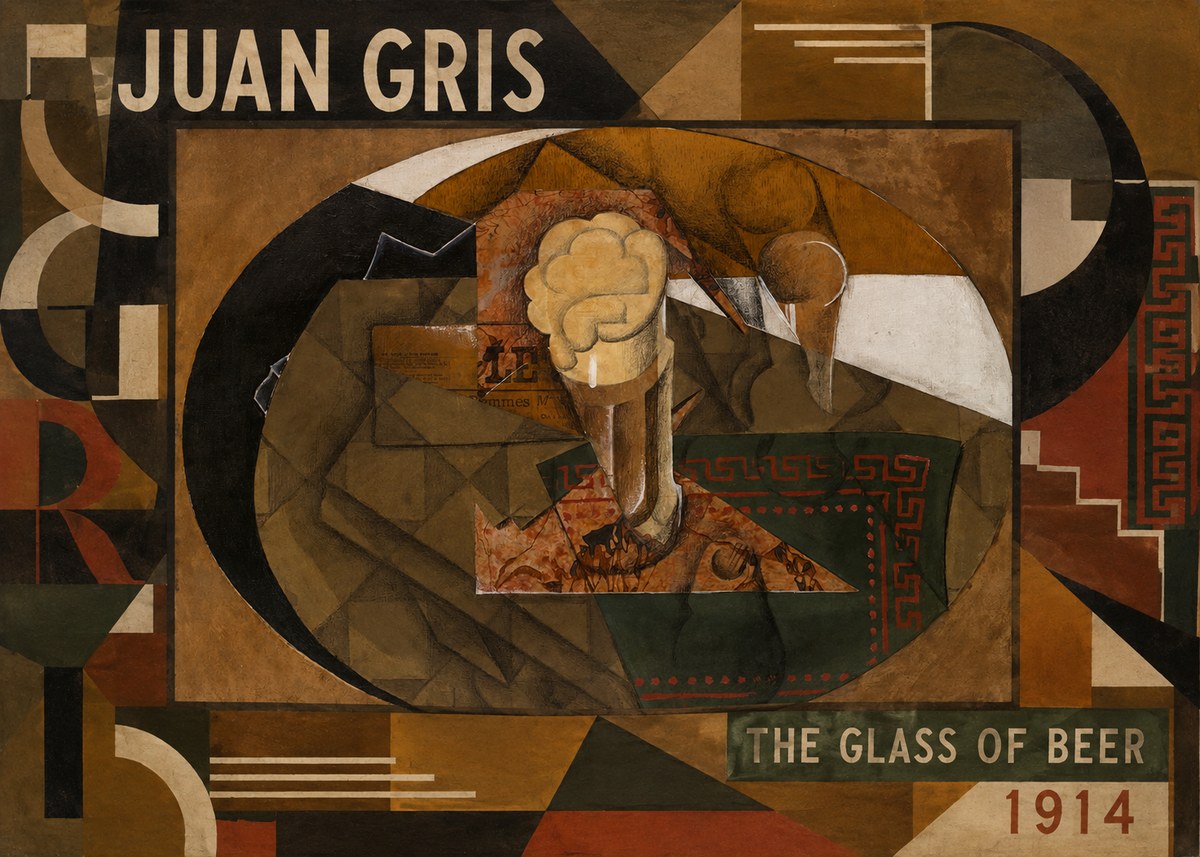 Juan Gris The Glass of Beer No5 - Poszter