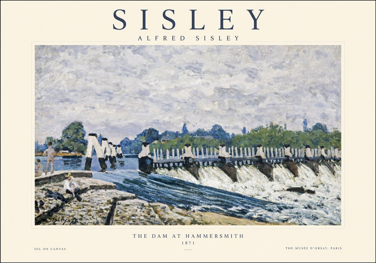Sisley The Dam at Hammersmith No1 - Poszter