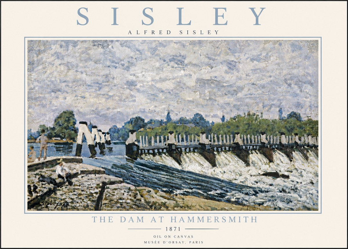 Sisley The Dam at Hammersmith No6 - Poszter