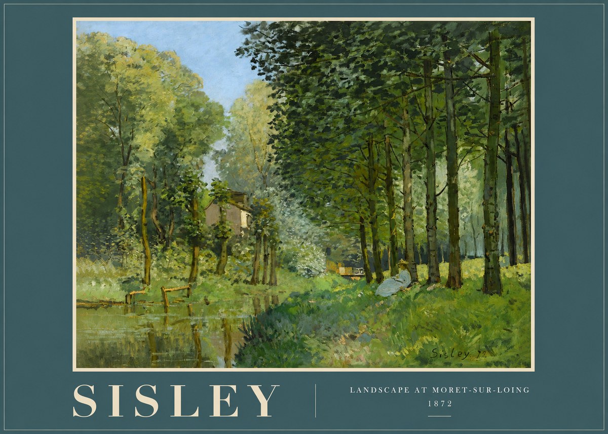 Sisley Landscape at Moret-sur-loing No2 - Poszter